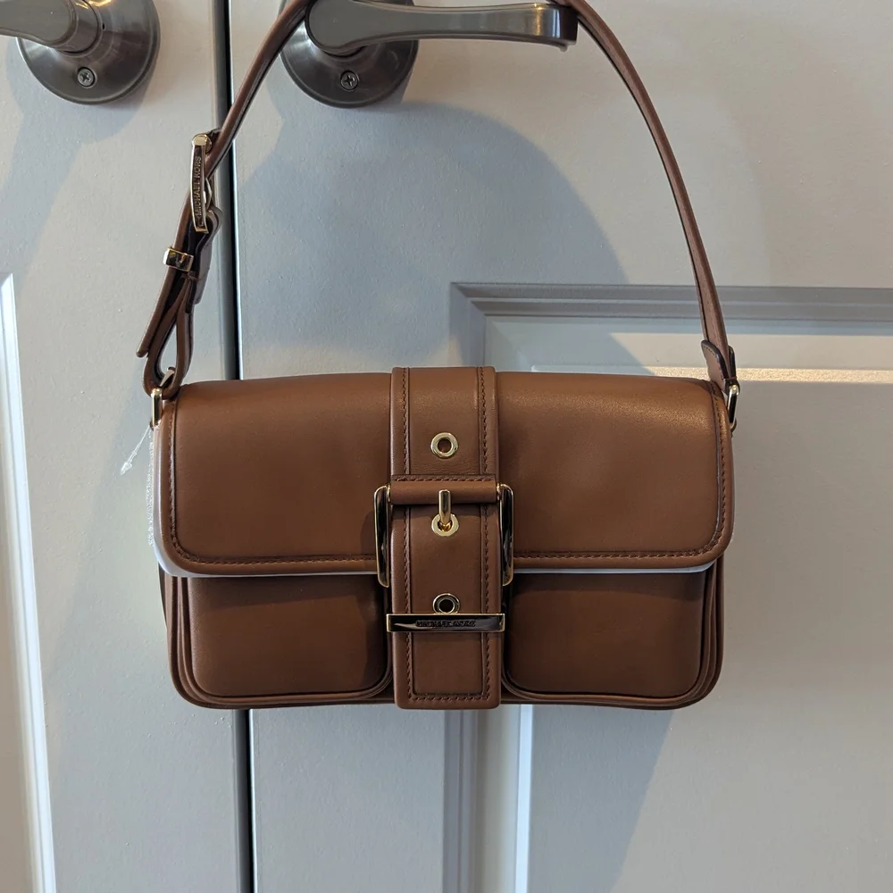 Michael Kors Tan Colby Leather Shoulder Bag